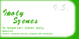 ipoly szenes business card